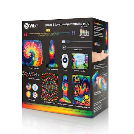 b-Vibe Peace & Love Tie-dye Rimming Plug - Image 11