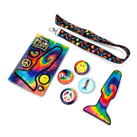 b-Vibe Peace & Love Tie-dye Rimming Plug - Image 6