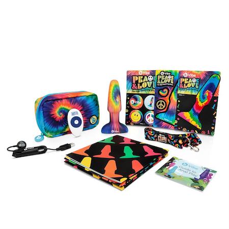 b-Vibe Peace & Love Tie-dye Rimming Plug - Image 8