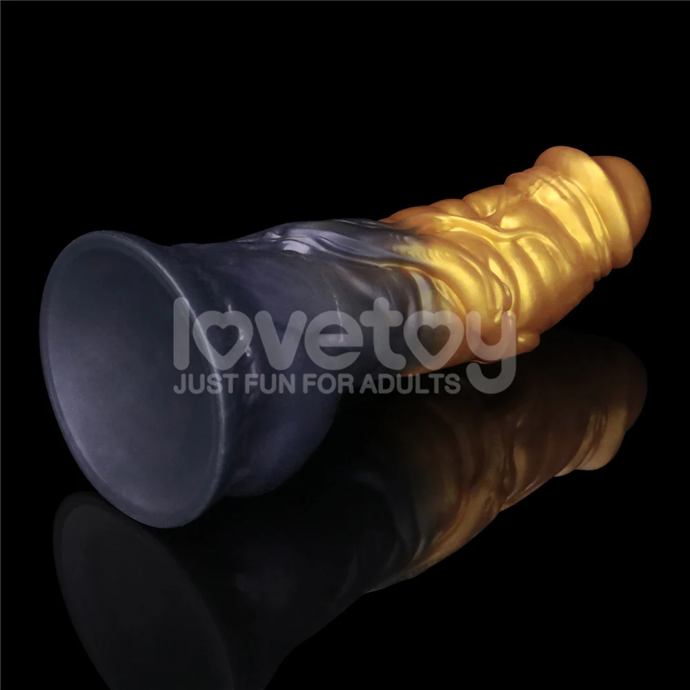 LoveToy 7.5" Dual Density Silicone Inflatable Dildo - Image 2