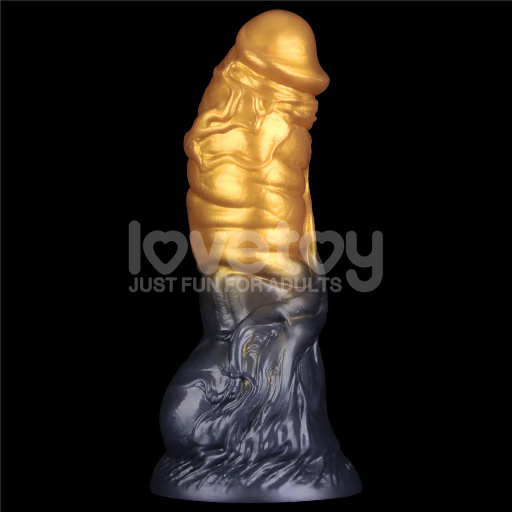 LoveToy 7.5" Dual Density Silicone Inflatable Dildo - Image 3