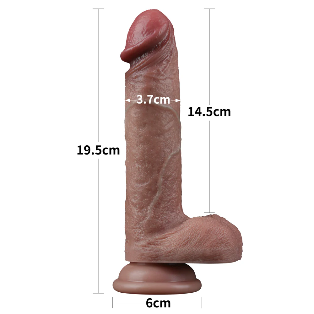 LoveToy 7.5" Nature Cock Dual-Layered Silicone - Image 2