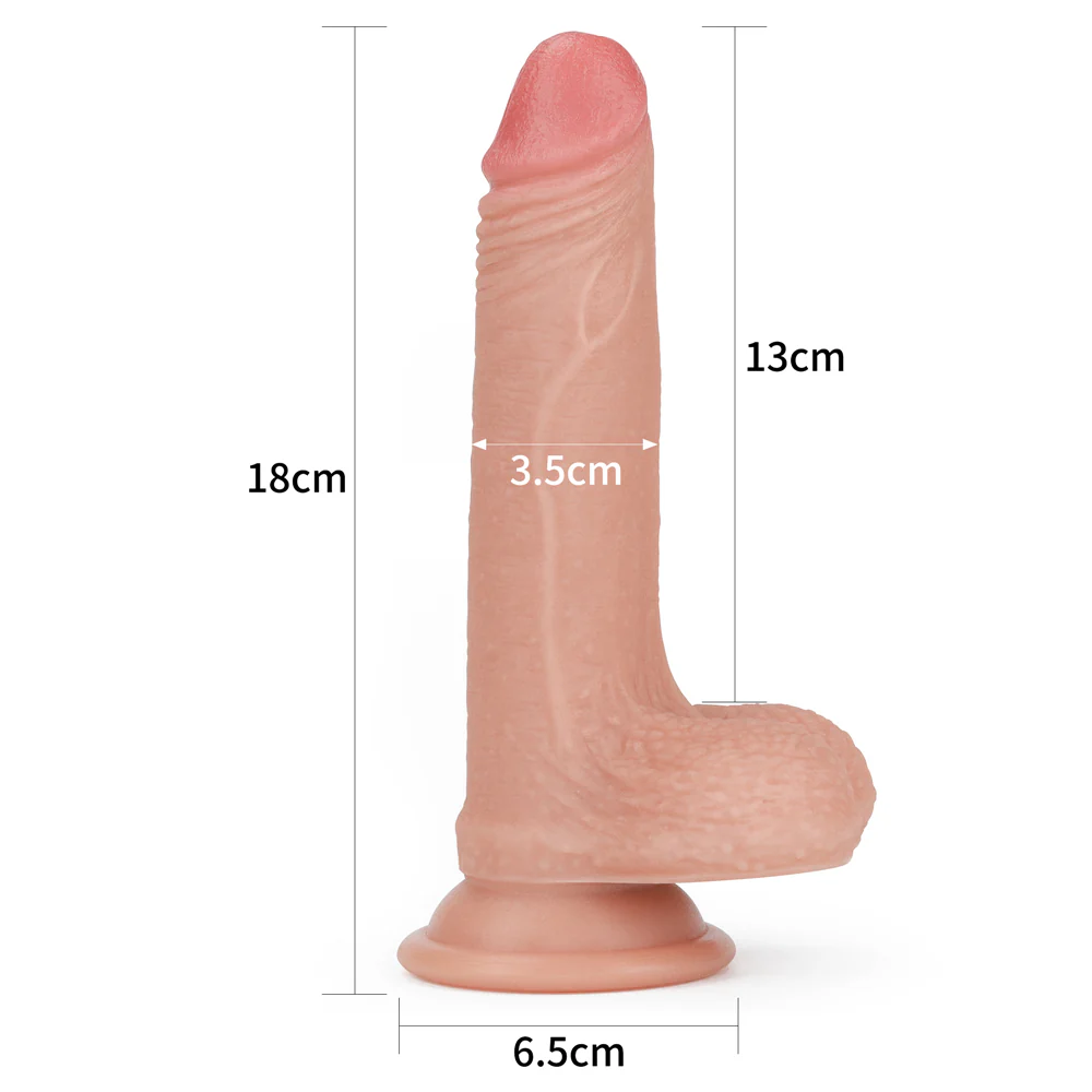 LoveToy 7" Nature Cock Dual-Layered Silicone - Image 3