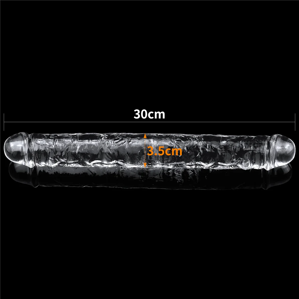 LoveToy Flawless Clear Double Dildo - Image 2