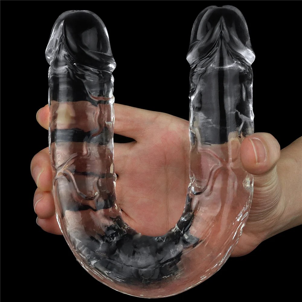 LoveToy Flawless Clear Double Dildo - Image 3
