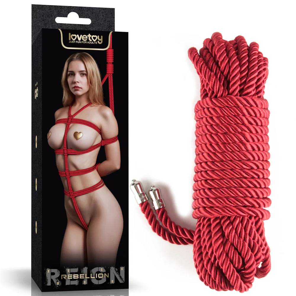 LoveToy Rebellion Reign Crimson Silky Bondage Rope - Image 6