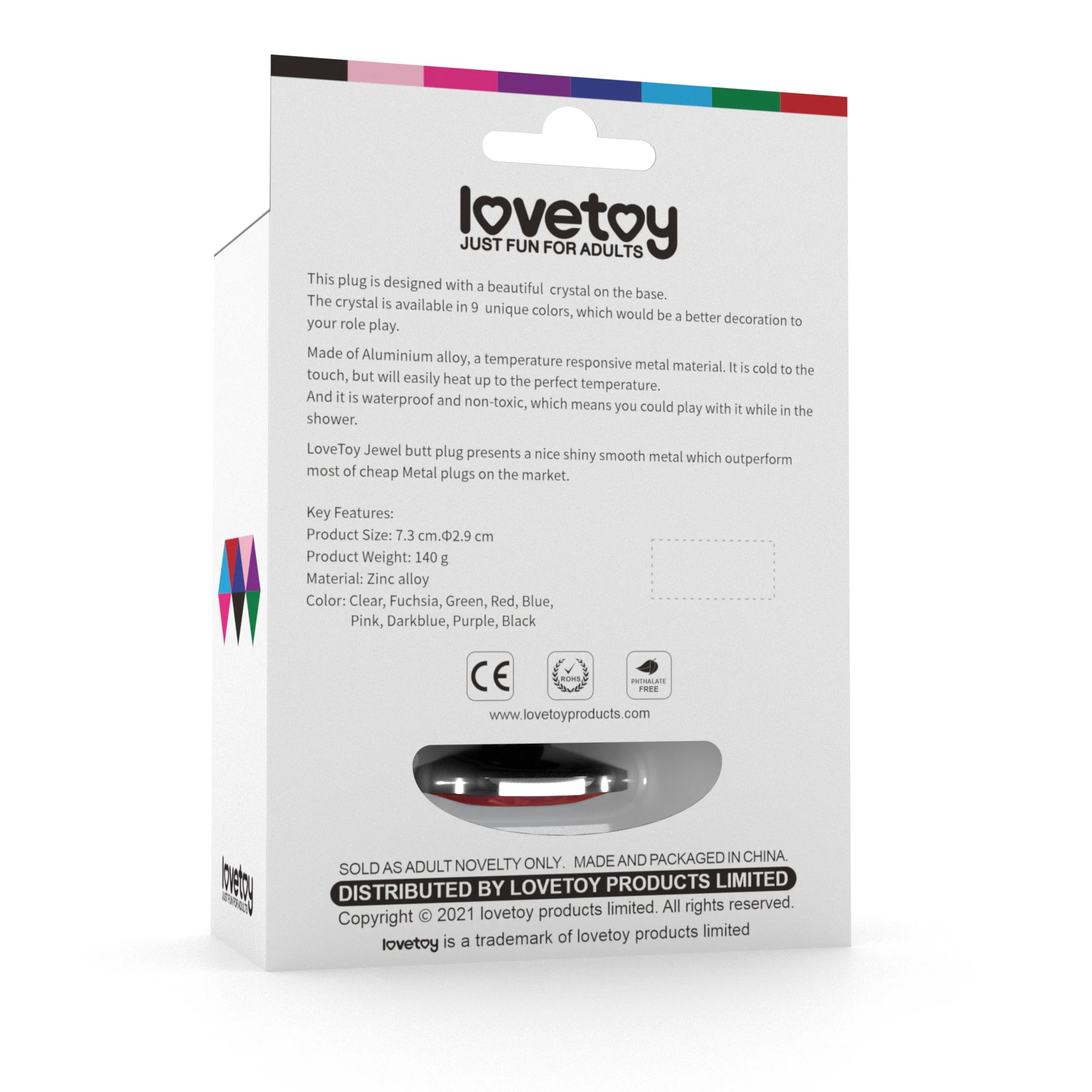 LoveToy Rosebud Classic Metal Plug - Image 2