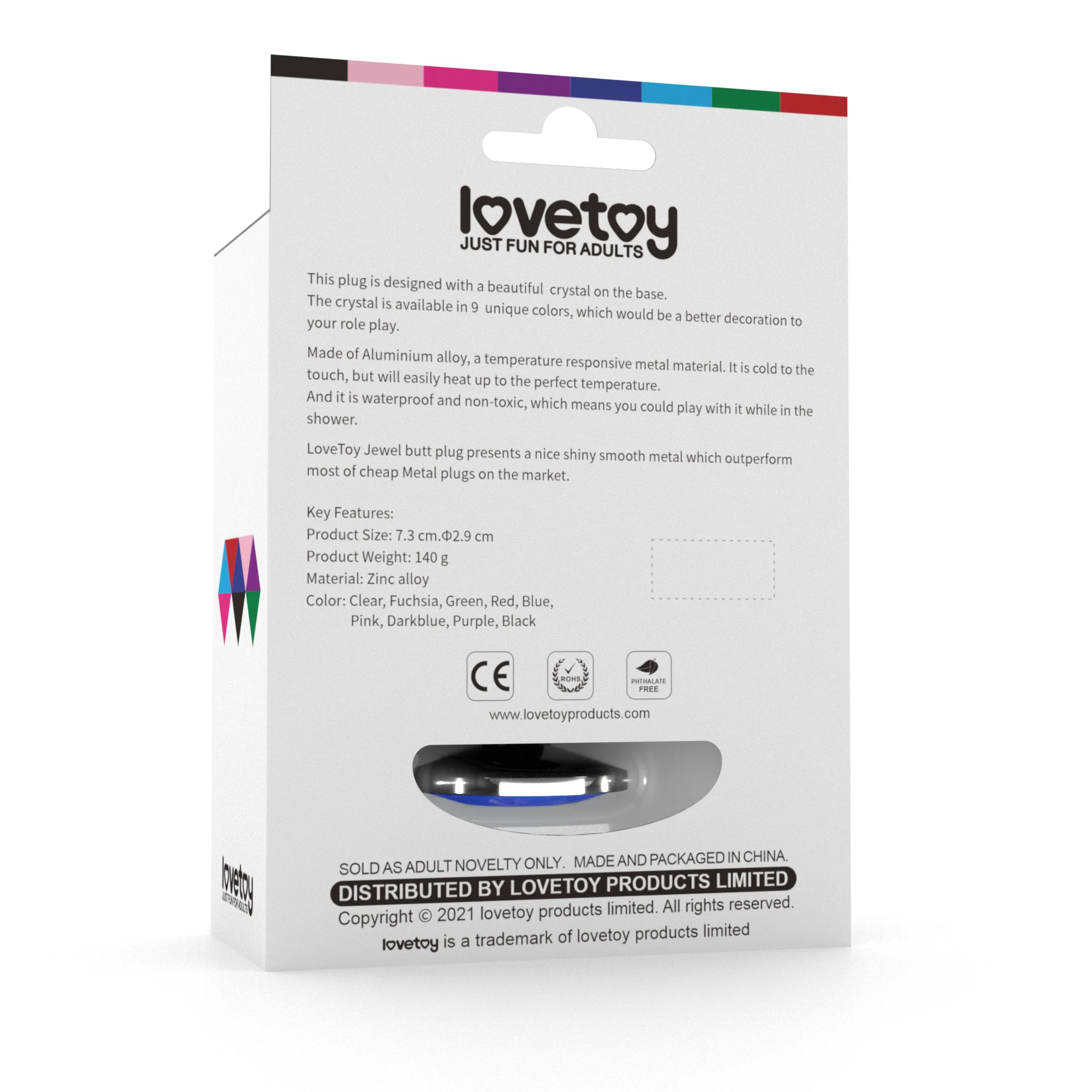 LoveToy Rosebud Classic Metal Plug - Image 4