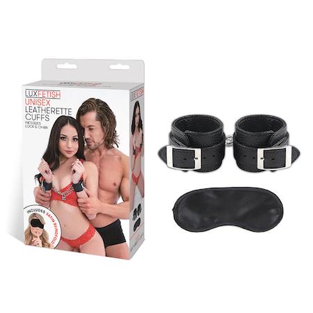 Lux Fetish Unisex Leatherette Cuffs - Image 4