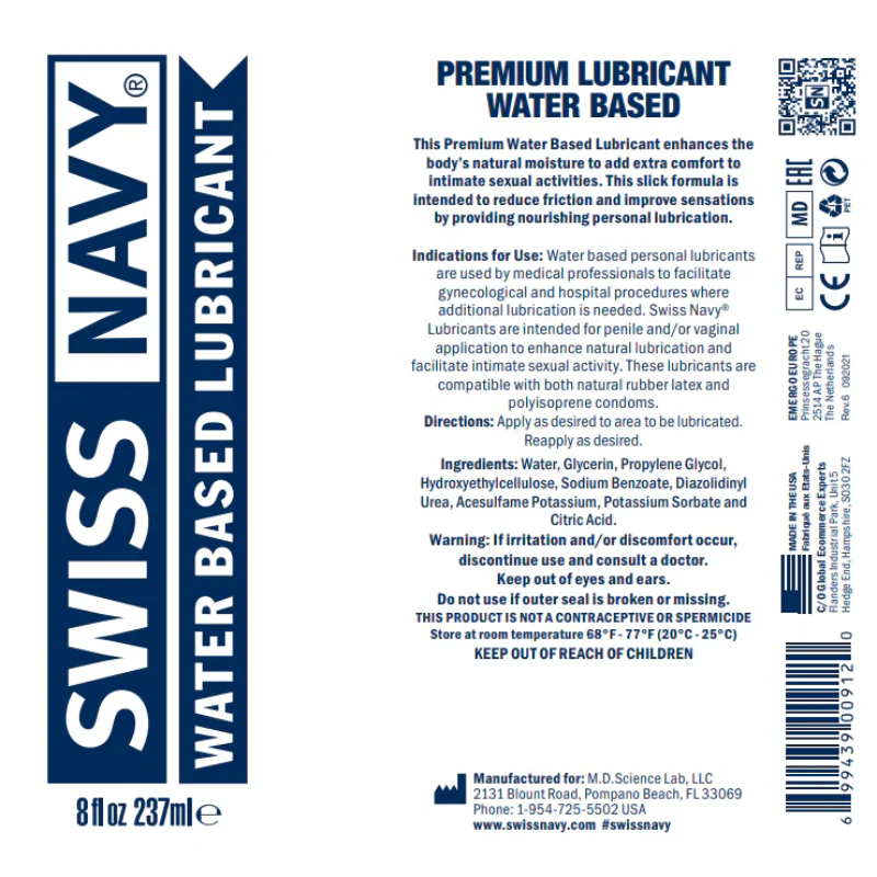 Swiss Navy Premium Water-Based Lubricant - Image 3