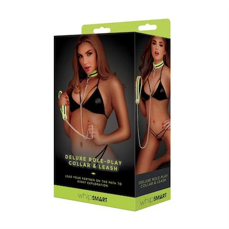 Whipsmart Glow in the Dark Deluxe Role-Play Collar & Leash - Image 4